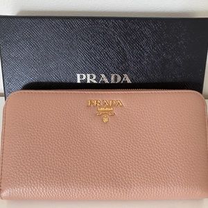 Authentic Prada Large Leather Wallet